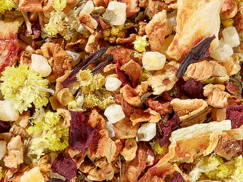 Losse fruitthee met meloen, vlierbloesem en zomerse smaak – perfect voor ijsthee of warme thee