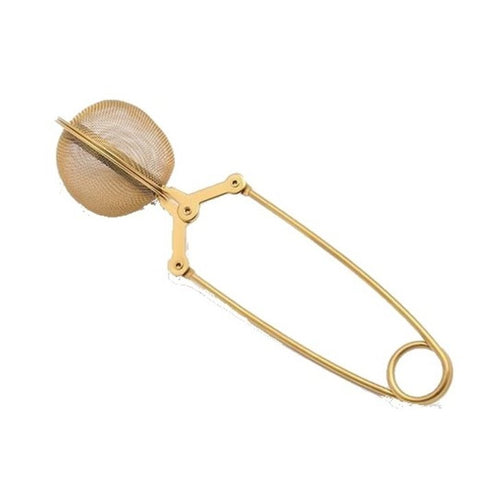 Roestvrijstalen Theetang met fijne mazen – perfect voor losse thee zoals Rooibos of groene thee. Bestel bij Allethee